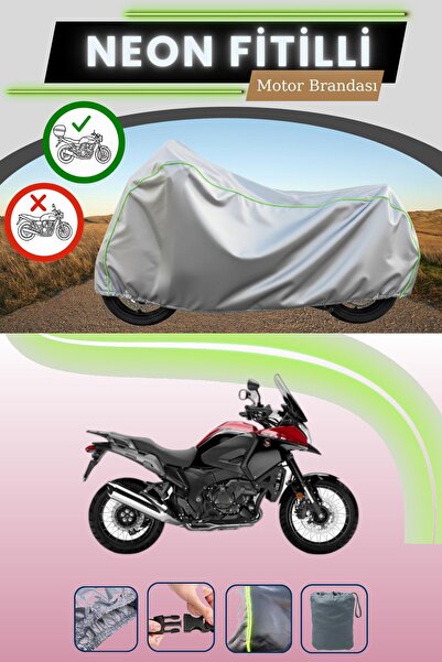 Cemku Shade حقيبة خلفية رمادية متوافقة مع قماش نيون فليت هوندا VFR 1200 X Cro...