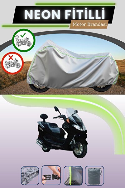 Cemku Shade حقيبة خلفية رمادية متوافقة مع قماش نيون فايتل مونديال 150 ZAT الم...