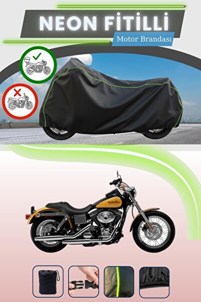 Cemku Shade حقيبة خلفية سوداء متوافقة مع نيون فايتي هارلي ديفيدسون داينا لو ر...