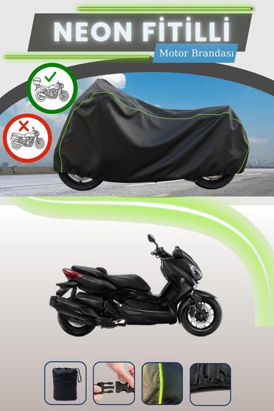 Cemku Shade حقيبة خلفية سوداء متوافقة مع نيون فايتي ياماها X-Max 300 آيرون ما...
