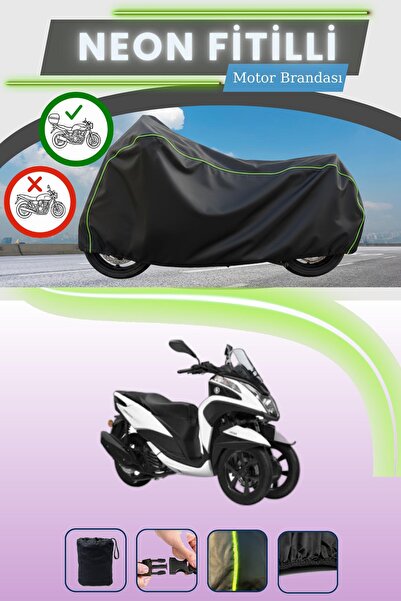 Cemku Shade حقيبة خلفية سوداء متوافقة مع نيون فايتللي ياماها تريسيتي 125 متوا...