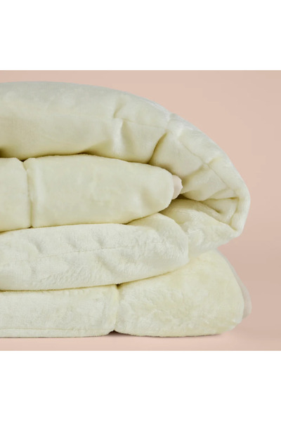 Penelope Single Double-Sided Welsoft Quilt Cream 155X215 cm - Velour Series