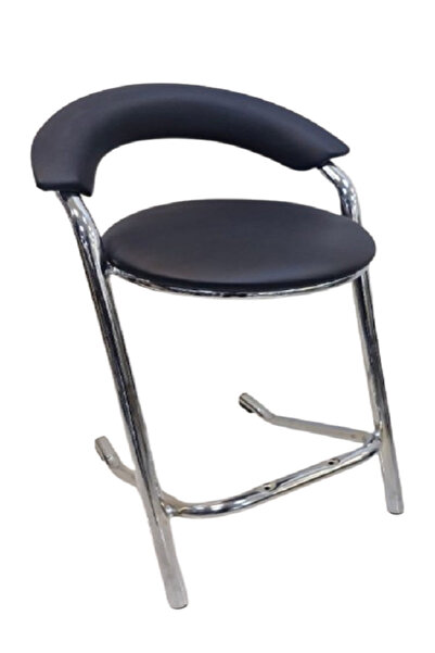 rexa كرسي بار عصري قابل للطي بإطار من الكروم ومقعد مبطن