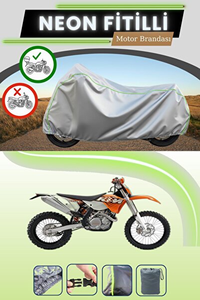 Cemku Shade حقيبة خلفية رمادية متوافقة مع قماش نيون فليتلي KTM 400 SXC المتوا...