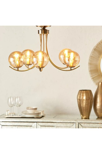 Generic Clio 5-Light Glass Chandelier