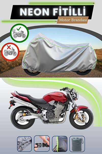 Cemku Shade حقيبة خلفية رمادية متوافقة مع قماش نيون فليتلي هوندا سي بي 900 هو...