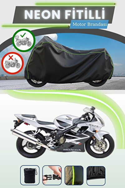 Cemku Shade حقيبة خلفية سوداء متوافقة مع نيون فايتي هوندا CBR 600 F سبورت متوافقة مع قماش المحرك
