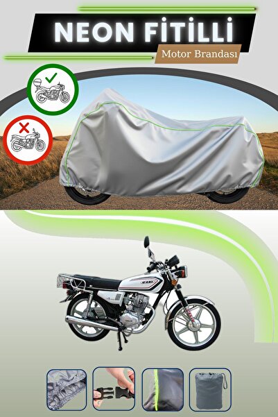 Cemku Shade حقيبة خلفية رمادية متوافقة مع نيون فايتيلا ستيل موتور كلاسيك 125، قماش دراجة نارية متوافق