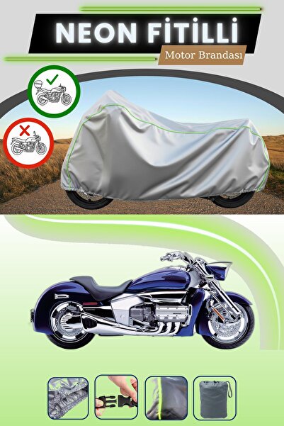 Cemku Shade حقيبة خلفية رمادية متوافقة مع قماش نيون فايتل هوندا فالكيري رون ا...