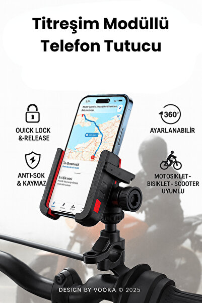 SKYLOONG Anti-vibrații 360 °   Suport telefon pentru motocicletă – Suport pen...