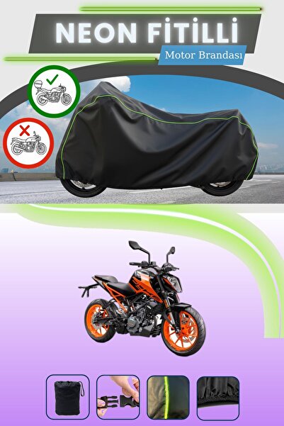 Cemku Shade حقيبة خلفية سوداء متوافقة مع حقيبة نيون متوافقة مع KTM 200 Duke ABS