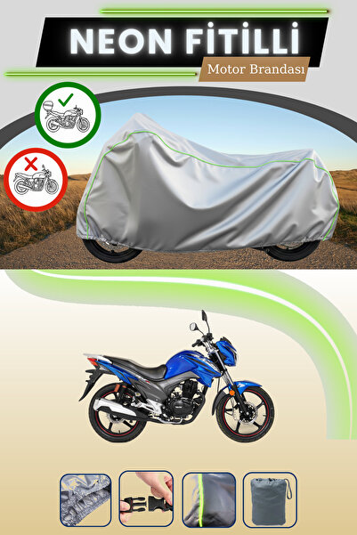 Cemku Shade حقيبة خلفية رمادية متوافقة مع قماش نيون فليت RKS TNT 125 Pro المت...