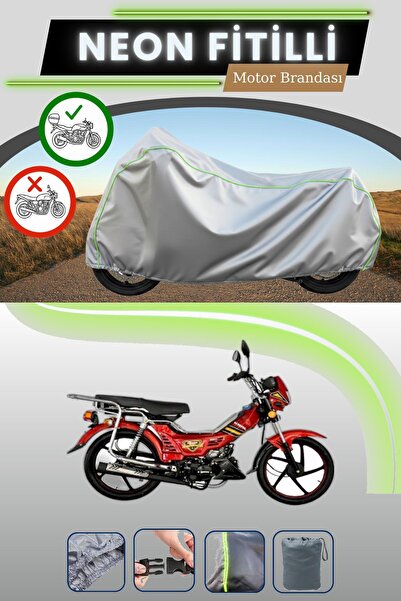 Cemku Shade حقيبة خلفية رمادية متوافقة مع قماش نيون فيتيل كينج موتور KR-100-A...