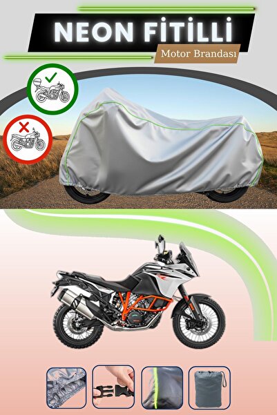 Cemku Shade حقيبة خلفية رمادية متوافقة مع قماش نيون فليتلي KTM 1090 Adventure...