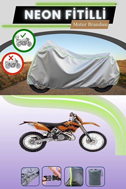 Cemku Shade حقيبة خلفية رمادية متوافقة مع قماش نيون فليتلي KTM 200 EXC المتوا...