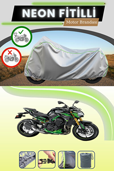 Cemku Shade حقيبة خلفية رمادية متوافقة مع قماش نيون فليتلي كاواساكي Z 900 SE ...