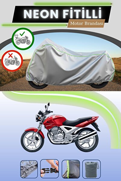Cemku Shade حقيبة خلفية رمادية متوافقة مع قماش نيون فليتلي هوندا CBX 250 تويس...