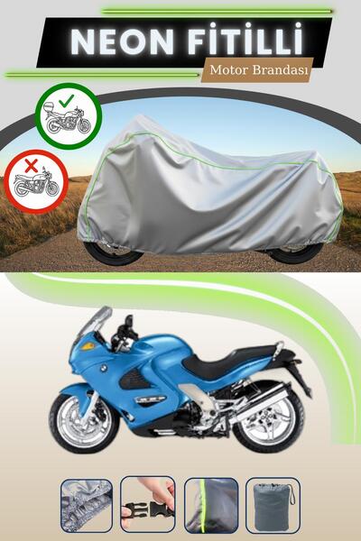 Cemku Shade حقيبة خلفية رمادية متوافقة مع قماش نيون فليتلي BMW K 1200 RS المت...