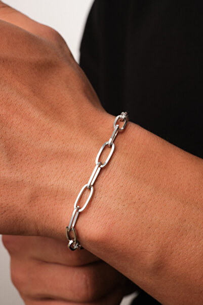 ByFlorya Jewelry سوار رجالي من الفولاذ المقاوم للصدأ بسلسلة 5 ملم مقاوم للصدأ...
