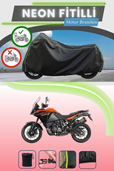 Cemku Shade حقيبة خلفية باللون الأسود النيون قماش مجدّل متوافقة مع KTM 1090 A...