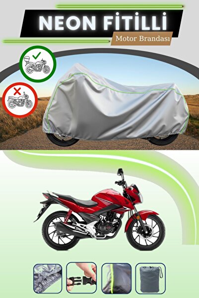 Cemku Shade حقيبة خلفية رمادية متوافقة مع قماش نيون فليتلي هوندا سي بي 125 ال...