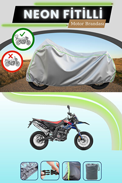 Cemku Shade حقيبة خلفية رمادية متوافقة مع قماش نيون فايتي أبريليا SX 125 المت...