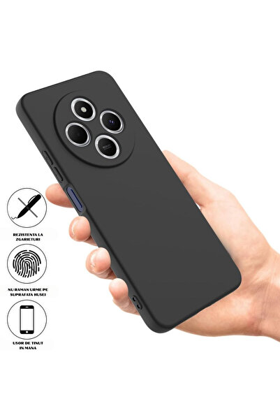 Xiaomi Carcasă compatibilă Redmi 14C / 14C 5G, fabricată din silicon catifelat cu interior din microfibră - Negru