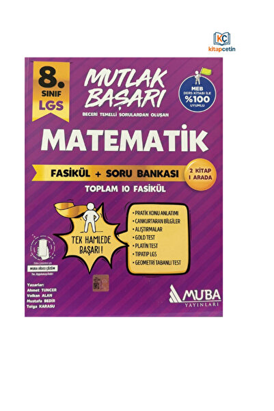 Muba Yayınları Mutlak Başarı 8.Sınıf Matematik Fasikül+Soru Bankası Yeni