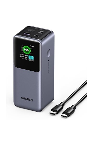 Ugreen Powerbank Nexode PB721, 20000 mAh, 130W, 2 USB ports, Grey
