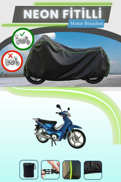 Cemku Shade حقيبة خلفية سوداء متوافقة مع قماش المحرك المتوافق مع Neon Fitilli...