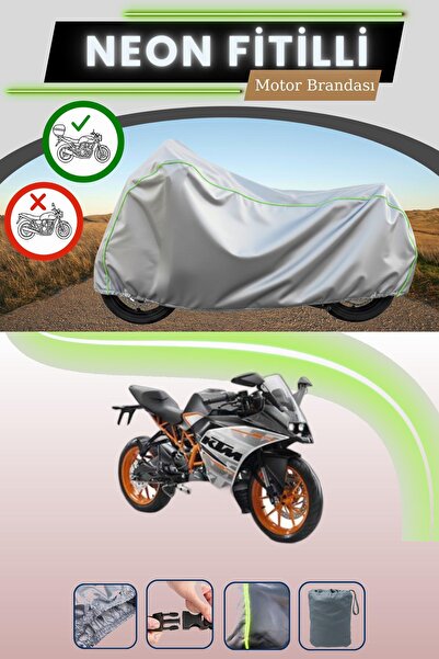 Cemku Shade حقيبة خلفية رمادية متوافقة مع قماش نيون فليتلي KTM 250 RC ABS الم...