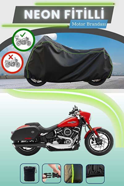 Cemku Shade حقيبة خلفية سوداء متوافقة مع نيون فايتي هارلي ديفيدسون سوفتيل سبو...