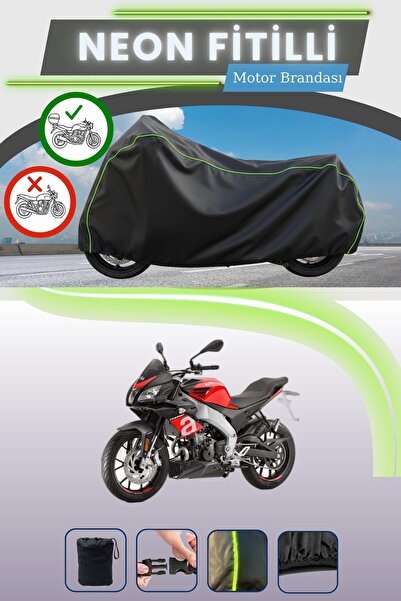 Cemku Shade حقيبة خلفية سوداء متوافقة مع نيون فايتل أبريليا تونو 125 متوافقة مع قماش المحرك