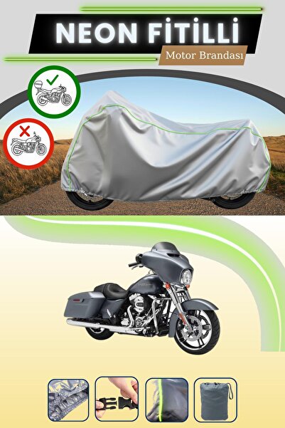 Cemku Shade حقيبة خلفية رمادية اللون متوافقة مع قماش نيون فايتي هارلي ديفيدسو...