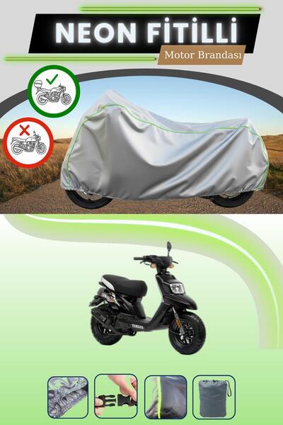 Cemku Shade حقيبة خلفية رمادية اللون متوافقة مع قماش نيون فايتي ياماها BW's 5...