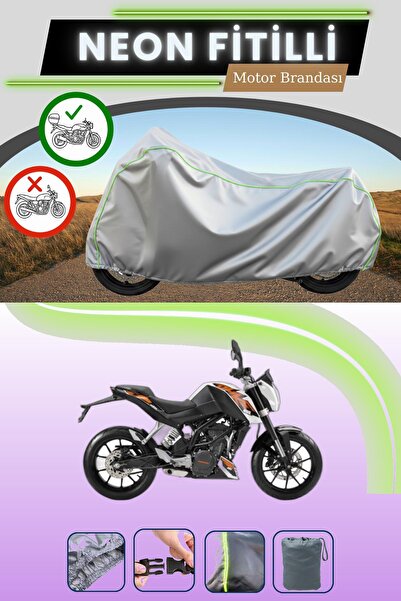 Cemku Shade حقيبة خلفية رمادية متوافقة مع قماش نيون فليتلي KTM 200 Duke ABS ا...