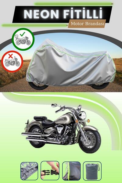 Cemku Shade حقيبة خلفية رمادية متوافقة مع نيون فايتي ياماها وايلد ستار XV 160...