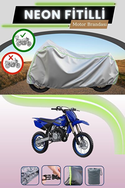 Cemku Shade حقيبة خلفية رمادية متوافقة مع قماش نيون فليتلي ياماها YZ 85 المتو...