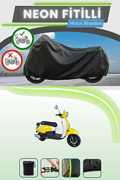 Cemku Shade حقيبة خلفية سوداء متوافقة مع قماش نيون فايتي أورا دازل 125 المتوا...