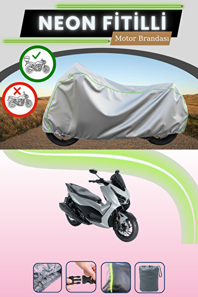 Cemku Shade حقيبة خلفية رمادية متوافقة مع قماش نيون فليتلي RKS RZ 250S المتوا...