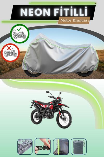 Cemku Shade حقيبة خلفية رمادية متوافقة مع قماش نيون فايتي أبريليا RX 125 المت...