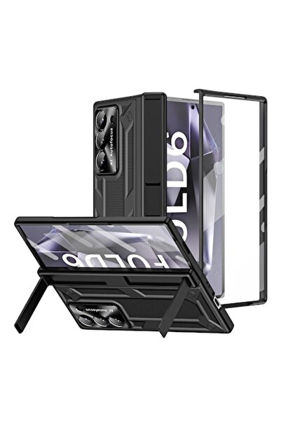 OEM Husa FW Full Body cu suport, compatibila Samsung Z Fold6 / Fold 6, full black