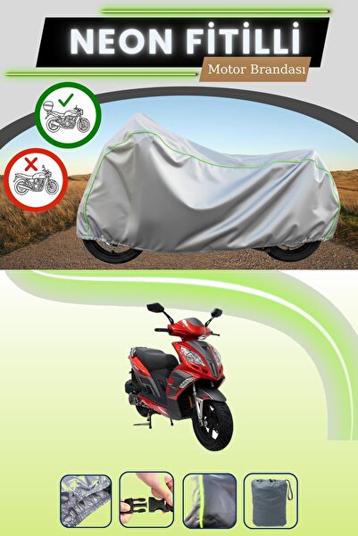 Cemku Shade حقيبة خلفية رمادية متوافقة مع قماش نيون فيتيلي مونديال 125 ماش ال...