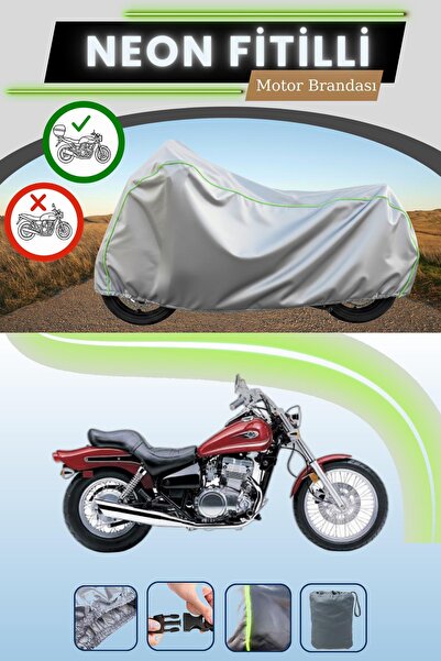 Cemku Shade حقيبة خلفية رمادية متوافقة مع قماش نيون فايتي كاواساكي EN 500 الم...