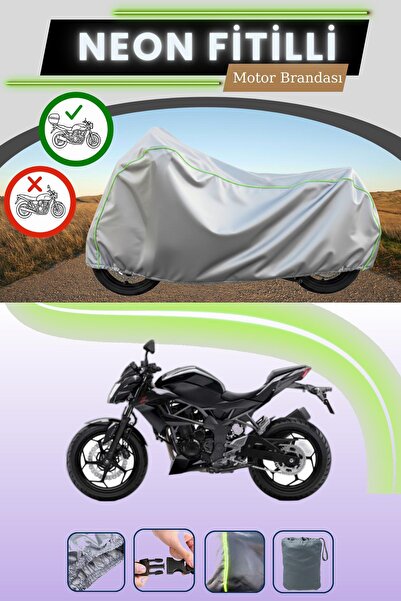 Cemku Shade حقيبة خلفية رمادية متوافقة مع قماش نيون فليتلي كاواساكي Z 250SL ا...