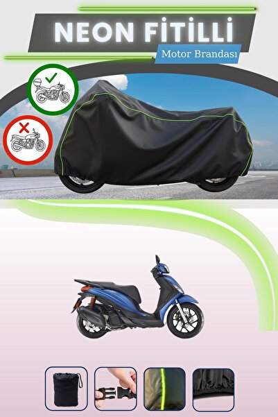 Cemku Shade حقيبة خلفية سوداء متوافقة مع نيون فيتيلي بياجيو ميدلي 150 متوافقة...