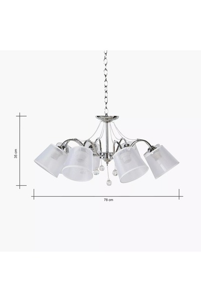 Generic Keokuk 8-Lights Glass Ceiling Lamp