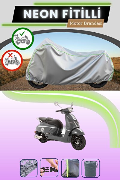 Cemku Shade حقيبة خلفية رمادية متوافقة مع قماش نيون فايتيبي لدراجة بيجو جانجو...