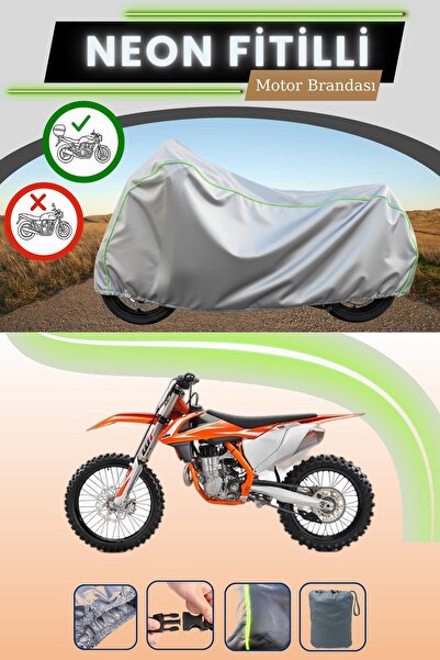 Cemku Shade حقيبة خلفية رمادية متوافقة مع قماش نيون فليتلي KTM 450 SXF المتوا...