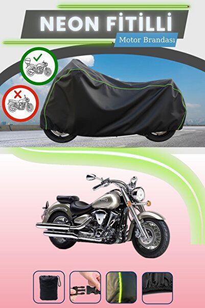 Cemku Shade حقيبة خلفية سوداء متوافقة مع نيون فايتل ياماها وايلد ستار XV 1600...